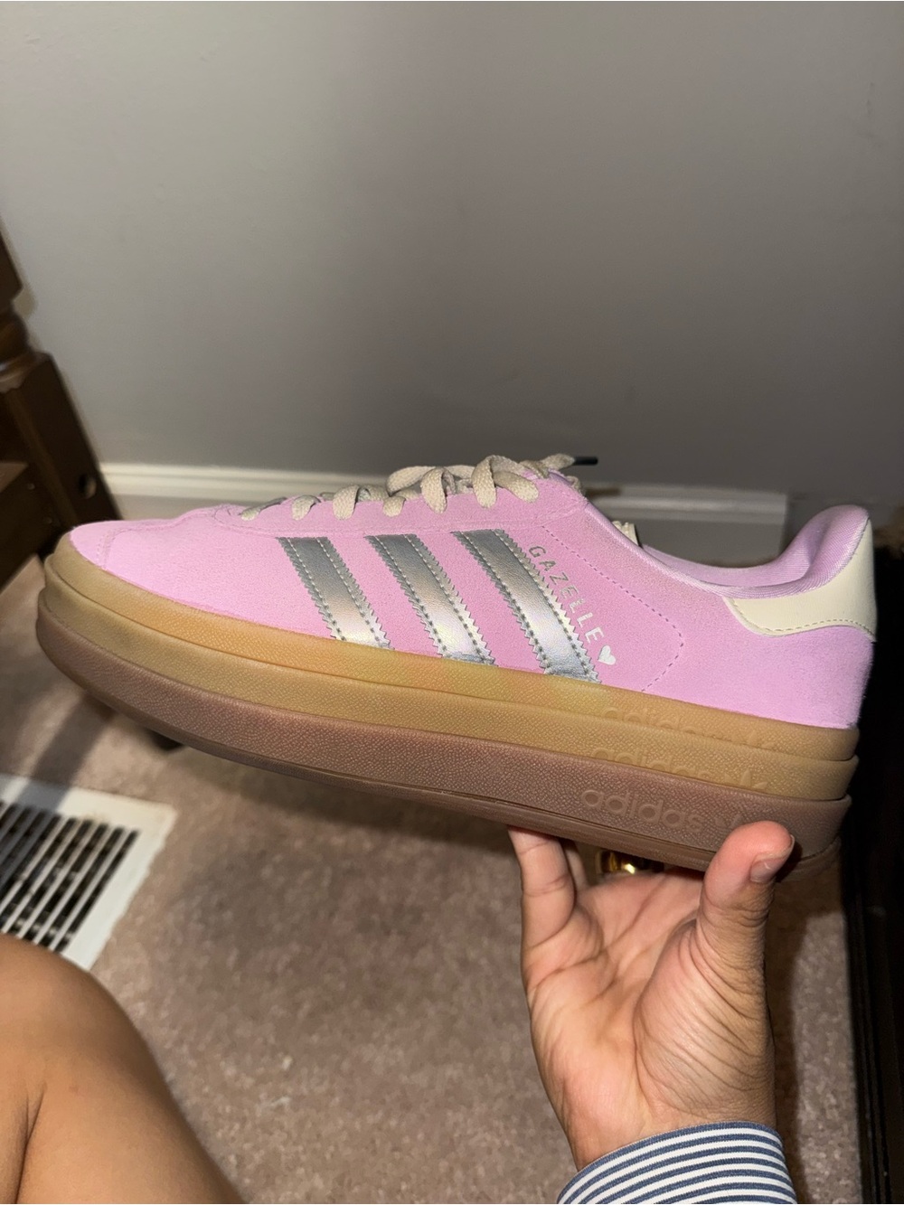 adidas Lavender Low-Top Sneaker with White Accents